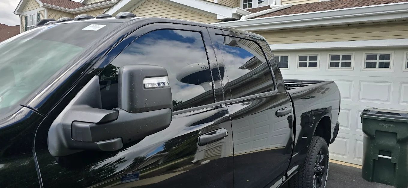 Black Ram truck window tint