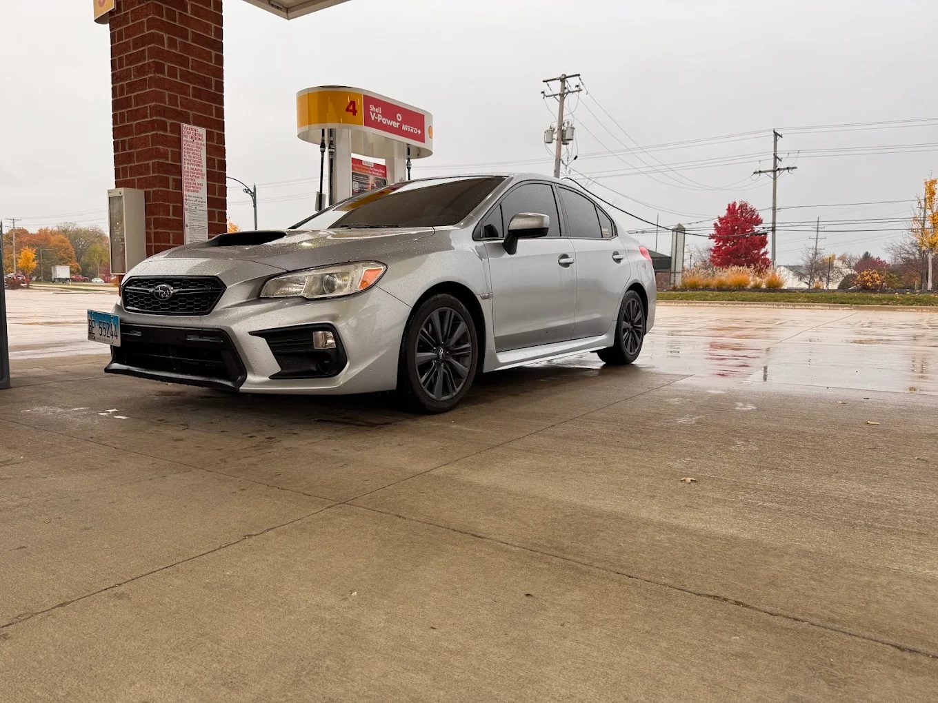 Silver Subaru WRX window tint